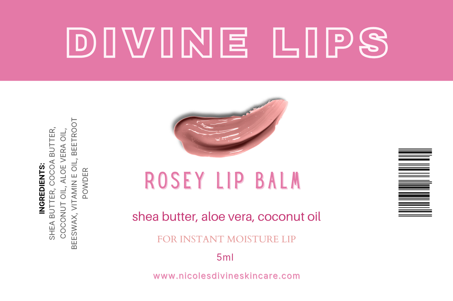 Rosey Lip Balm Chapstick